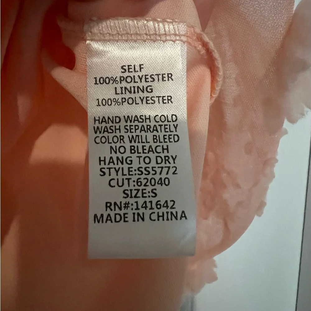 She + Sky Summer Pink Boho Coquette Textured Floral Spaghetti Strap Girly Cami - Picture 4 of 5